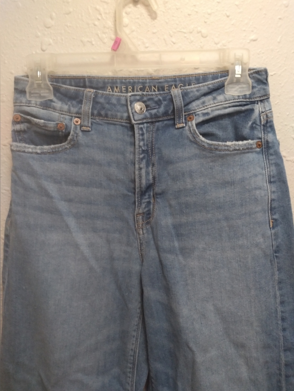AE Super Hi Rise Baggy Wide Leg Jeans - Picture 2 of 8